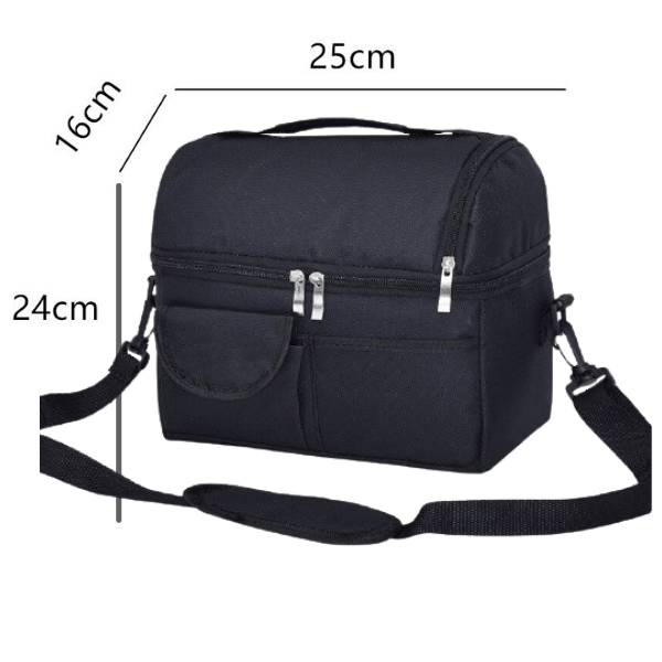 mesures glaciere souple noire 10 l