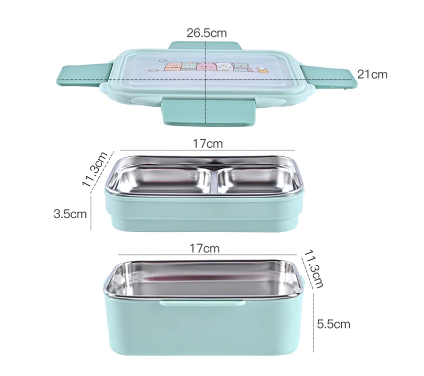 dimensions lunch box japonais inox