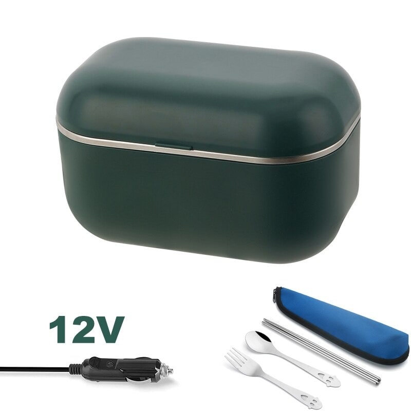 Gamelle chauffante électrique verte cable 12V