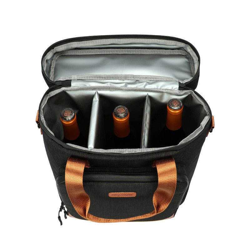 intérieur isotherme sac à vin élégant