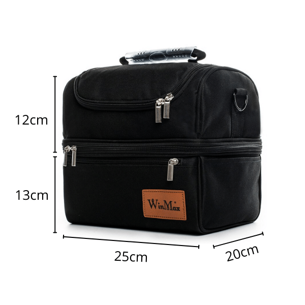 Dimension glacière souple noire 12.5L
