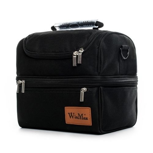 Glacière souple noire compartimentée 12.5L