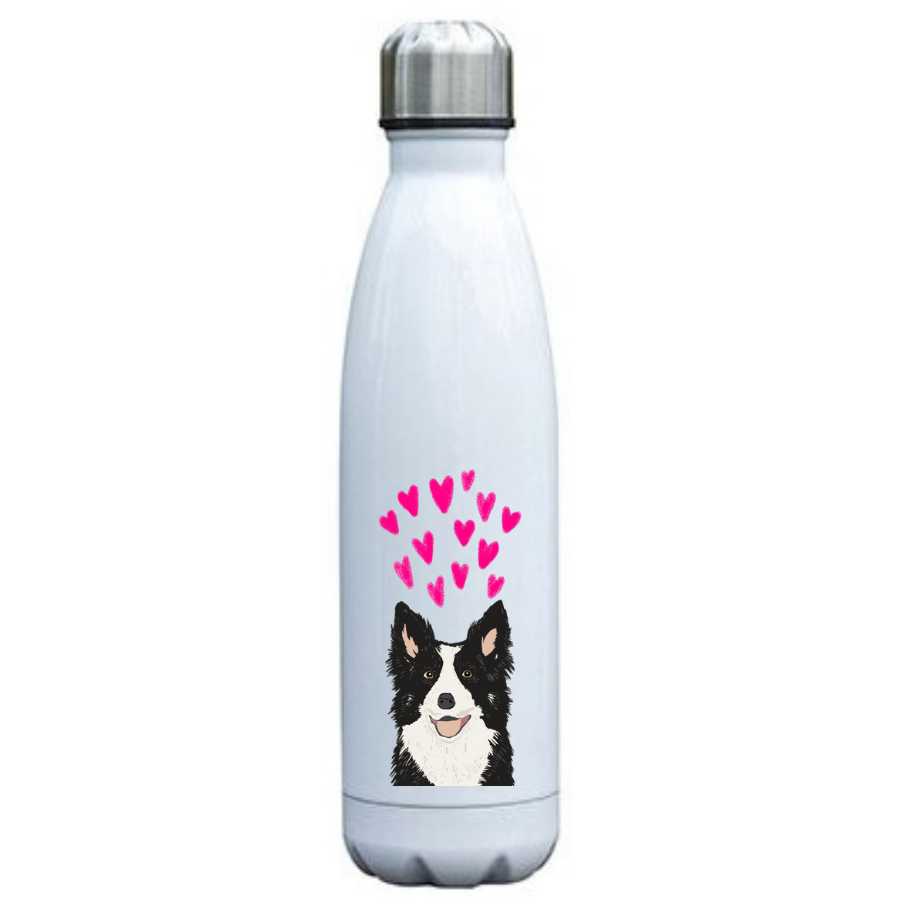 bouteille isotherme motif chien coeur
