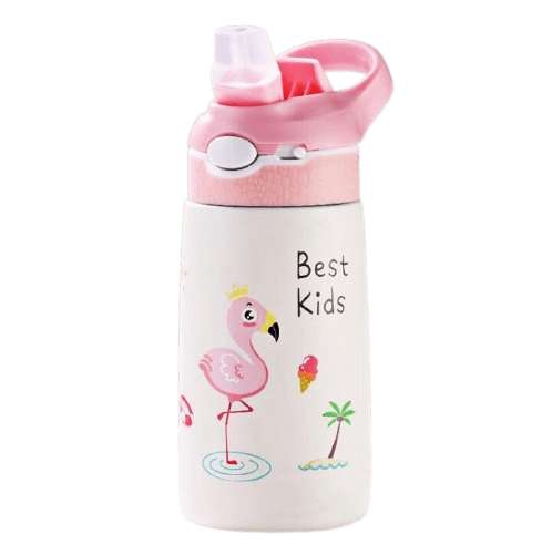 Bouteille isotherme enfant motif flamants roses