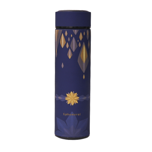 Bouteille isotherme 450 ml bleue ephemere