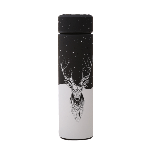 Bouteille isotherme 500 ml cerf noir et blanc