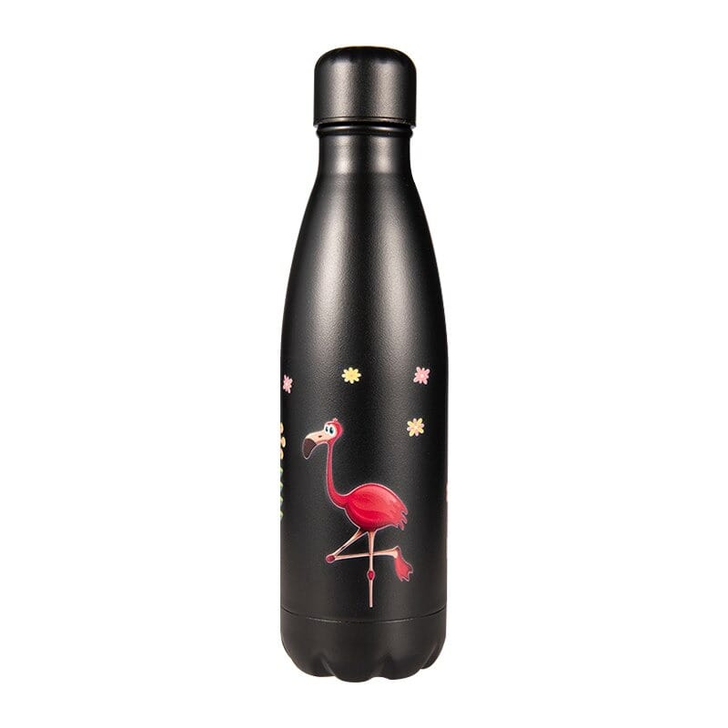 Bouteille isotherme 500 ml crazy flamant noir