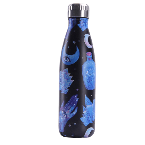 gourde inox bouteille isotherme noire motif céleste mythologie originale