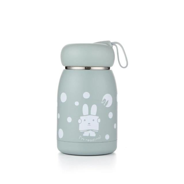 bouteille isotherme enfant motif lapin kaki