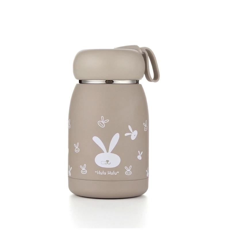 bouteille isotherme enfant motif lapin marron