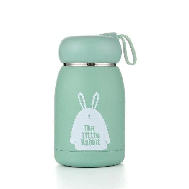 bouteille isotherme enfant motif lapin vert