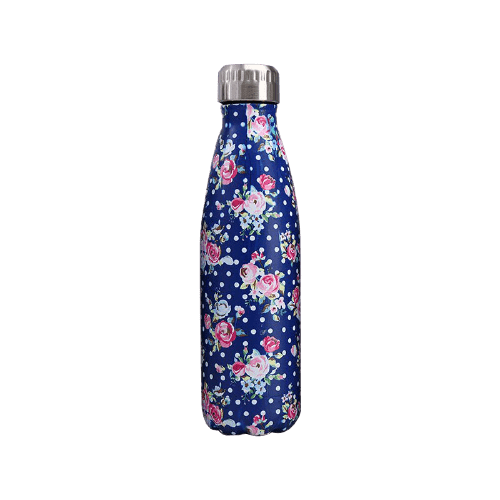 gourde inox bouteille isotherme motif rose fleur de rosier