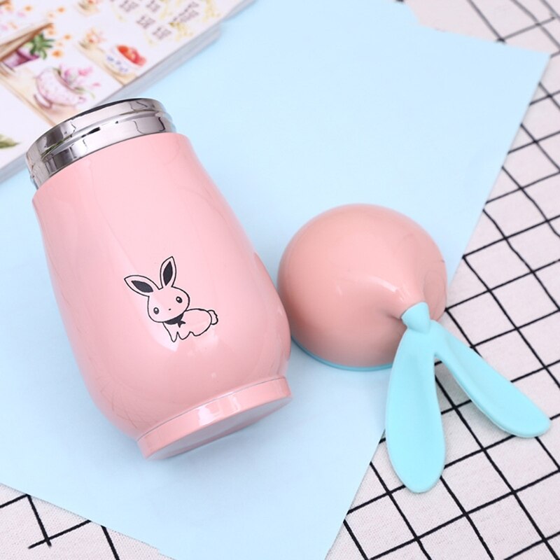 Gourde inox réutilisable rose pour école
