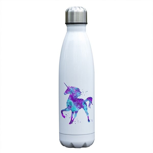 bouteille isotherme licorne bleue et violette