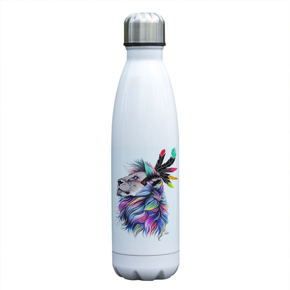 bouteille isotherme au motif lion indien coloré