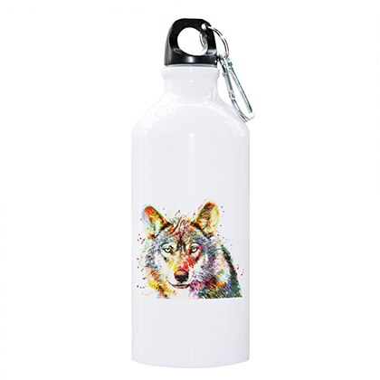 Bouteille isotherme 600 ml loup gris coloré