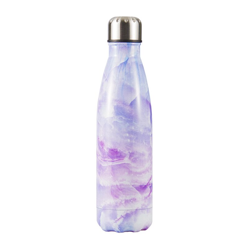 Bouteille isotherme 500 ml marbre violet