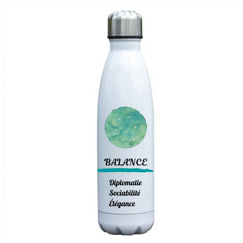 signe astrologique balance gourde inox