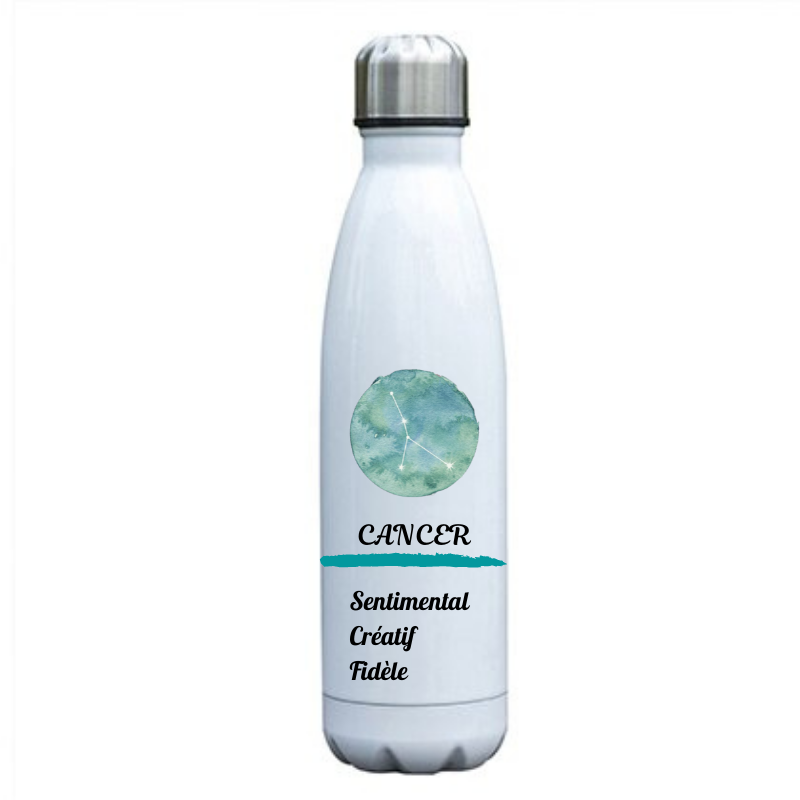 signe du zodiaque cancer gourde inox