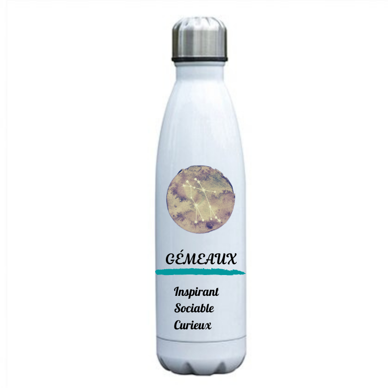 bouteille isotherme signe astrologique gémeaux