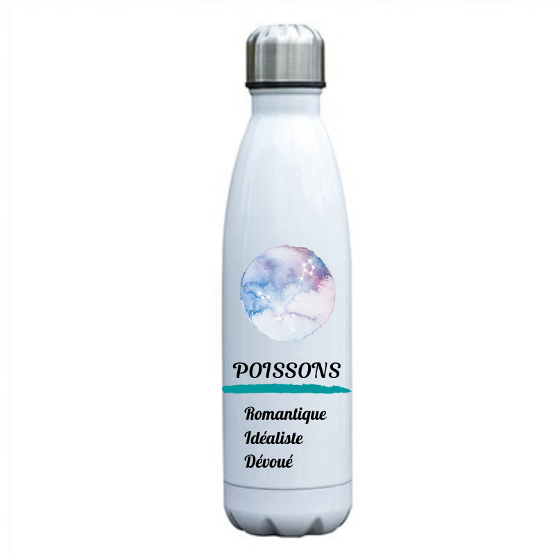 bouteille isotherme signe du zodiaque poissons