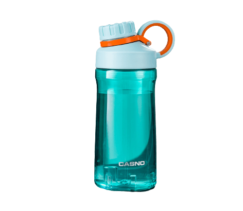 bouteille sport transparente bleue