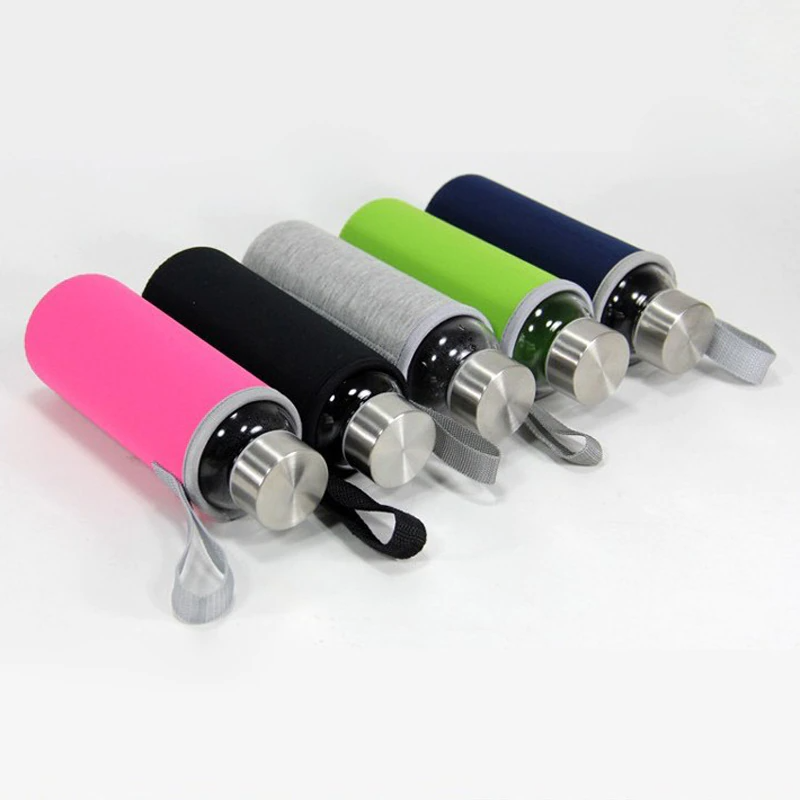 gourde verre infuseur the pochette colorée