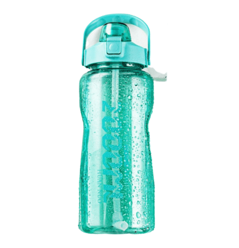 bouteille transparente menthe
