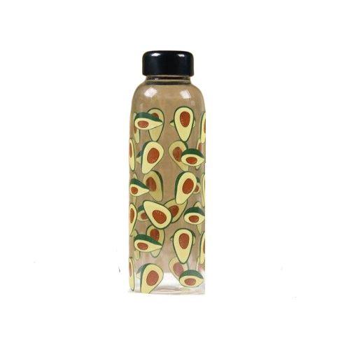 gourde en verre motif avocat