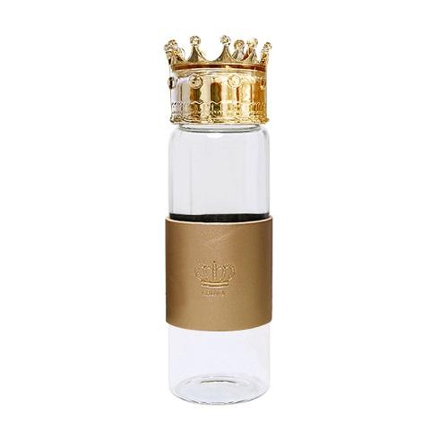 bouteille en verre couronne or