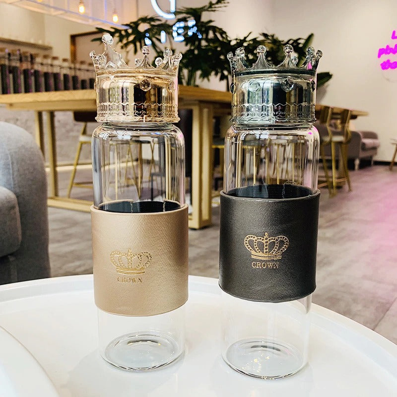 Gourde en verre design royal