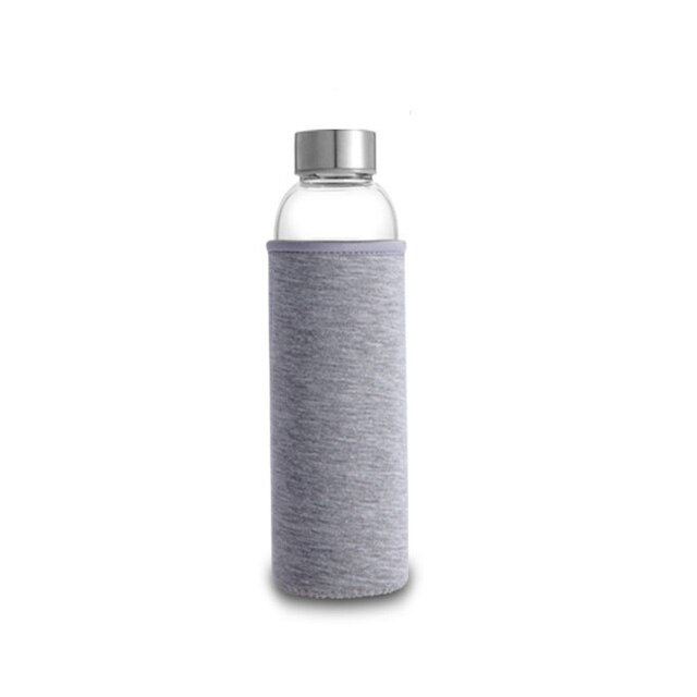 gourde en verre coloris gris