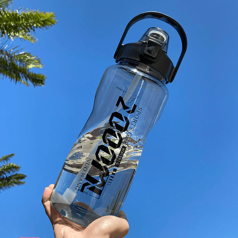 Gourde Sport Transparente Noir 2L