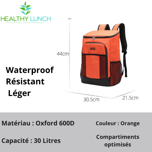 caractéristiques sac à dos isotherme 30 litres