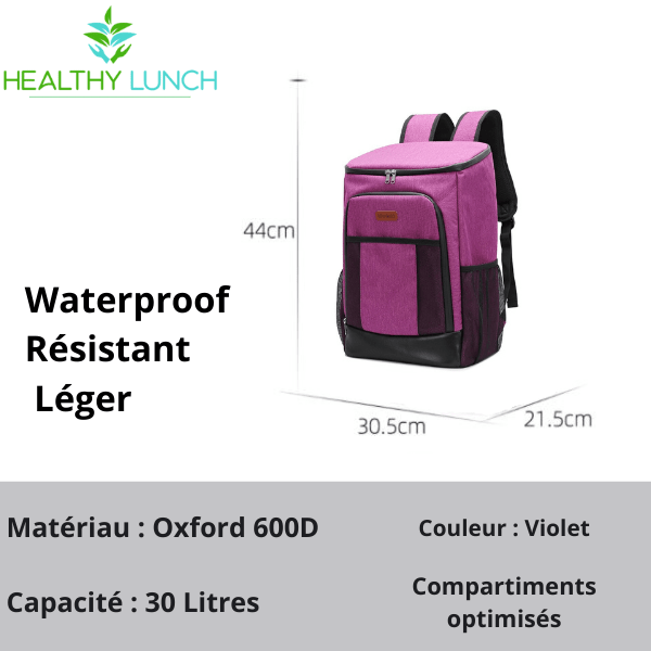 caractéristiques pour sac à dos isotherme Healthy Lunch