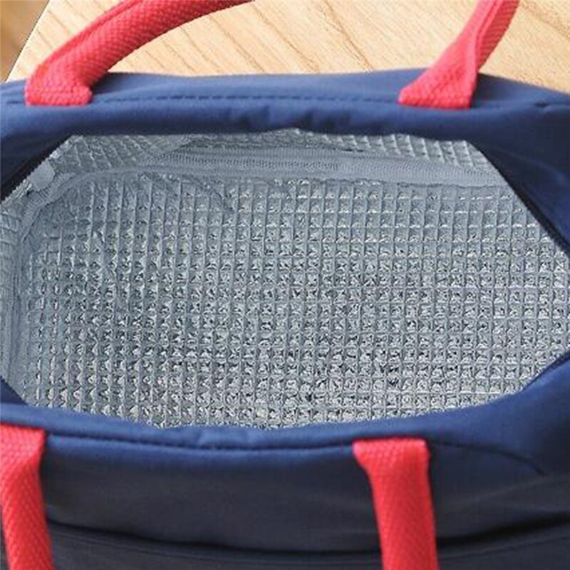 interieur du sac isotherme lunch bag bleu