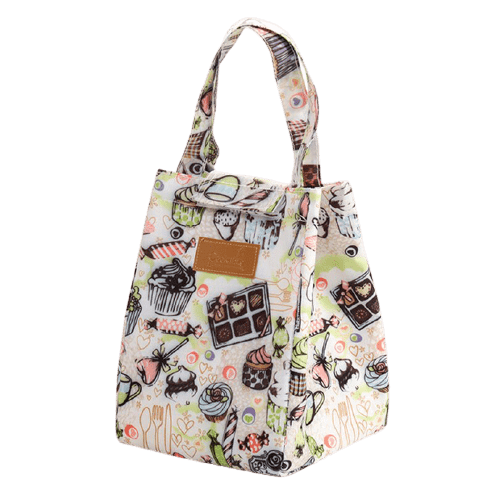 Sac à repas isotherme au motif gourmandise chocolat