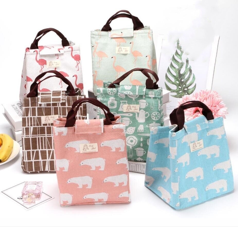 Lunch Bag Marron Craquelé