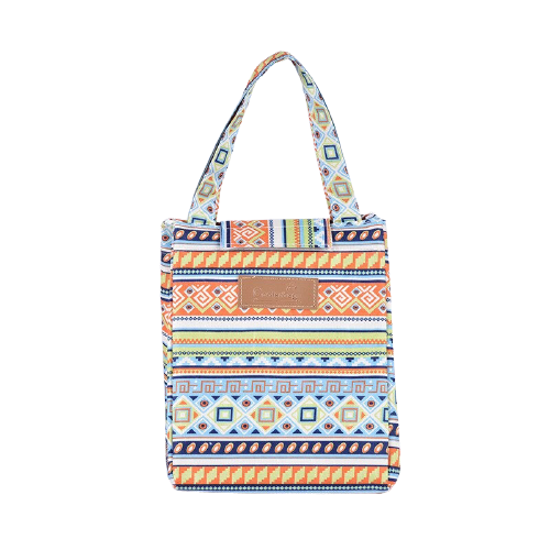 Sac à lunch box isotherme bleu jaune orange