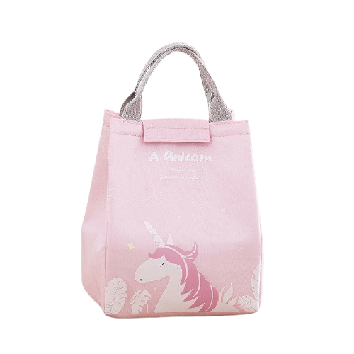 Sac à lunch isotherme rose licorne