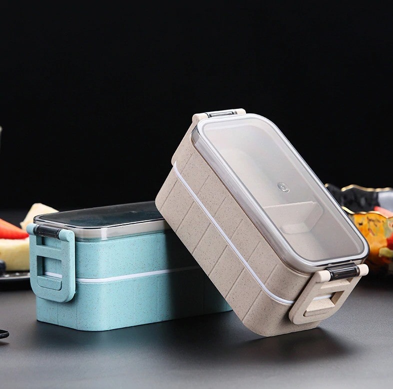 lunch box bento japonais bleu et rose