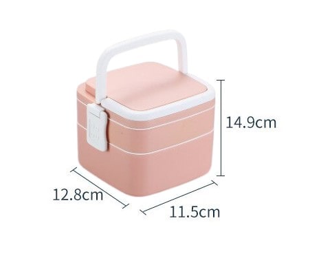 bento isotherme carre rose dimension