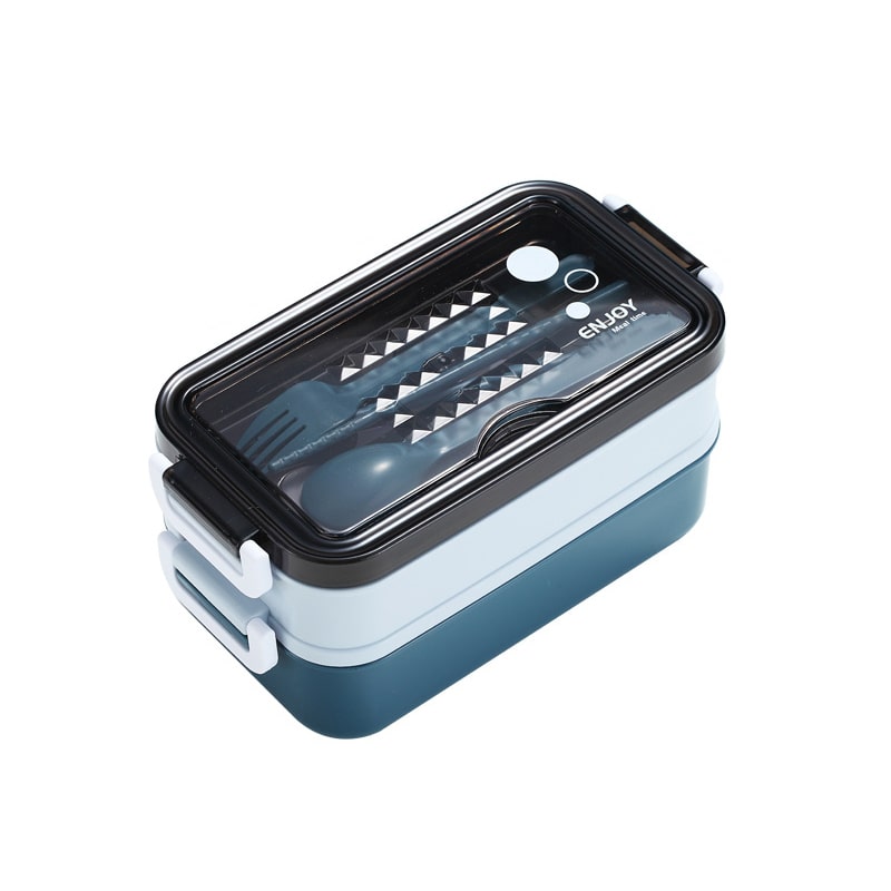 lunch box bleue trois compartiments