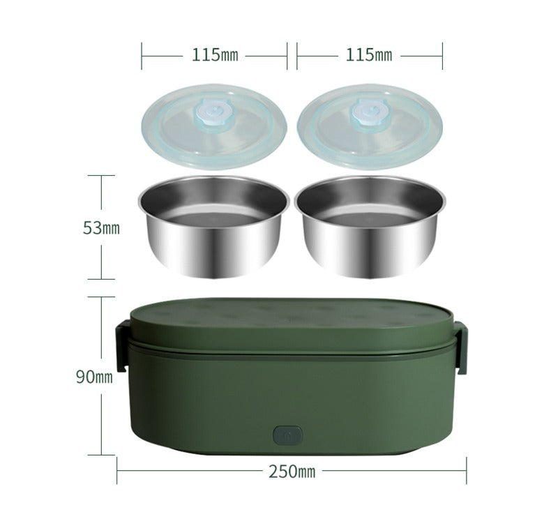 lunch box chauffante usb taille compartiment