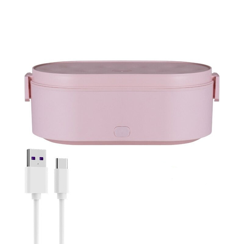 lunch box chauffante usb rose