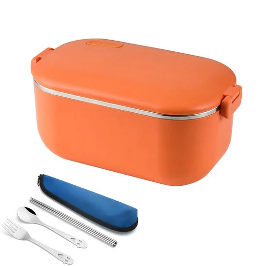lunch box chauffante voiture orange