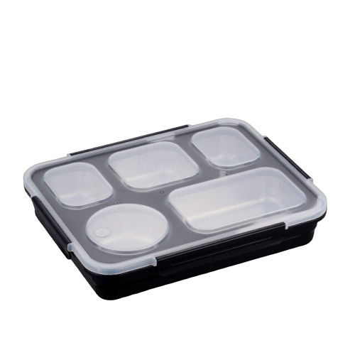 lunch box isotherme cinq compartiments noir
