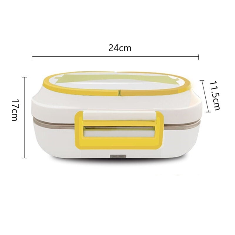 dimension lunch box chauffante jaune