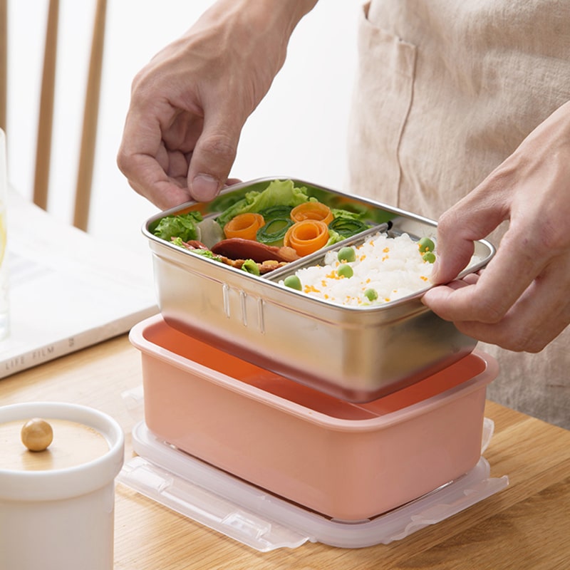 bento rose repas healthy chaud