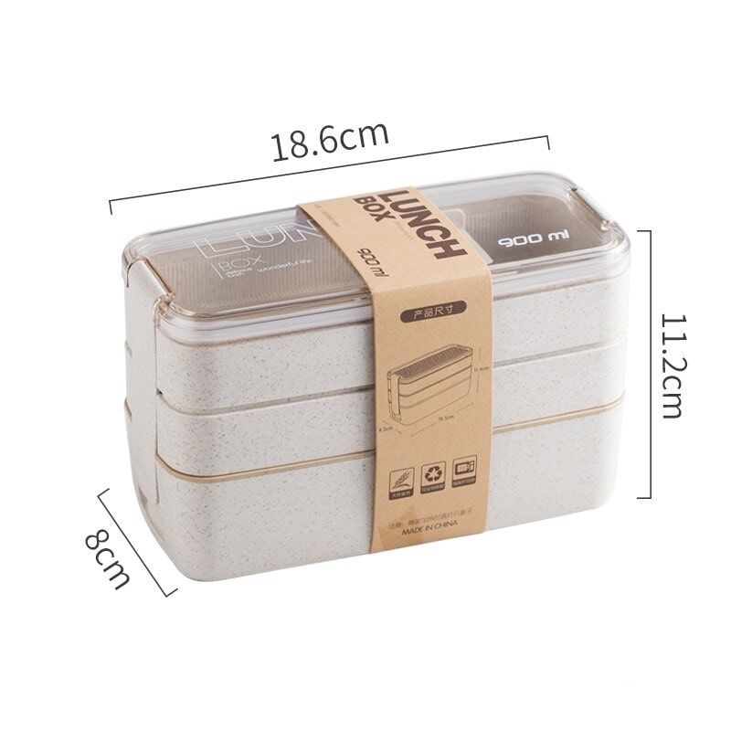 lunch box isotherme healthy beige dimension